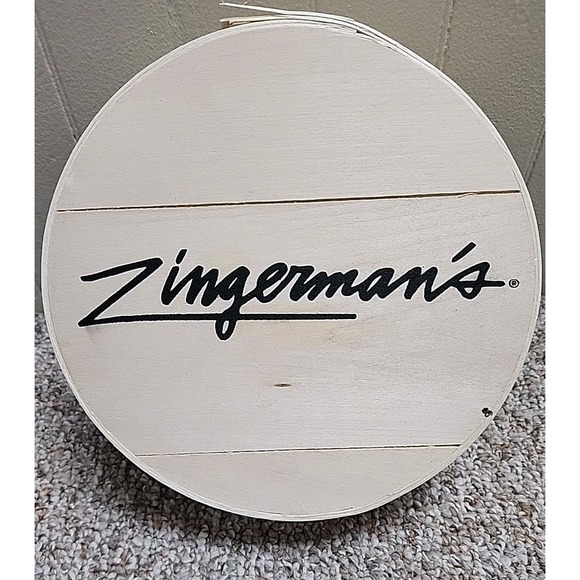 Zingerman's Other - Used Zingerman's 11" Round Wooden Pine Cheese Box Crate Hat Box Unfinished